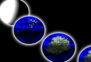 Havaintokuva ensimmäisestä 3 luomispäivästä