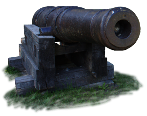 Tykki Eestiläisen linnan edustalta